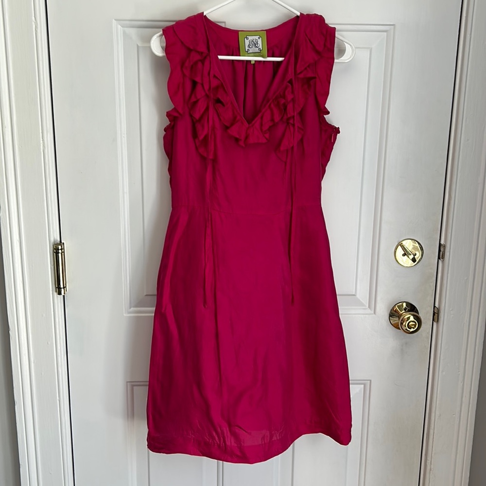 Elizabeth McKay hot pink ruffle dress - 4
